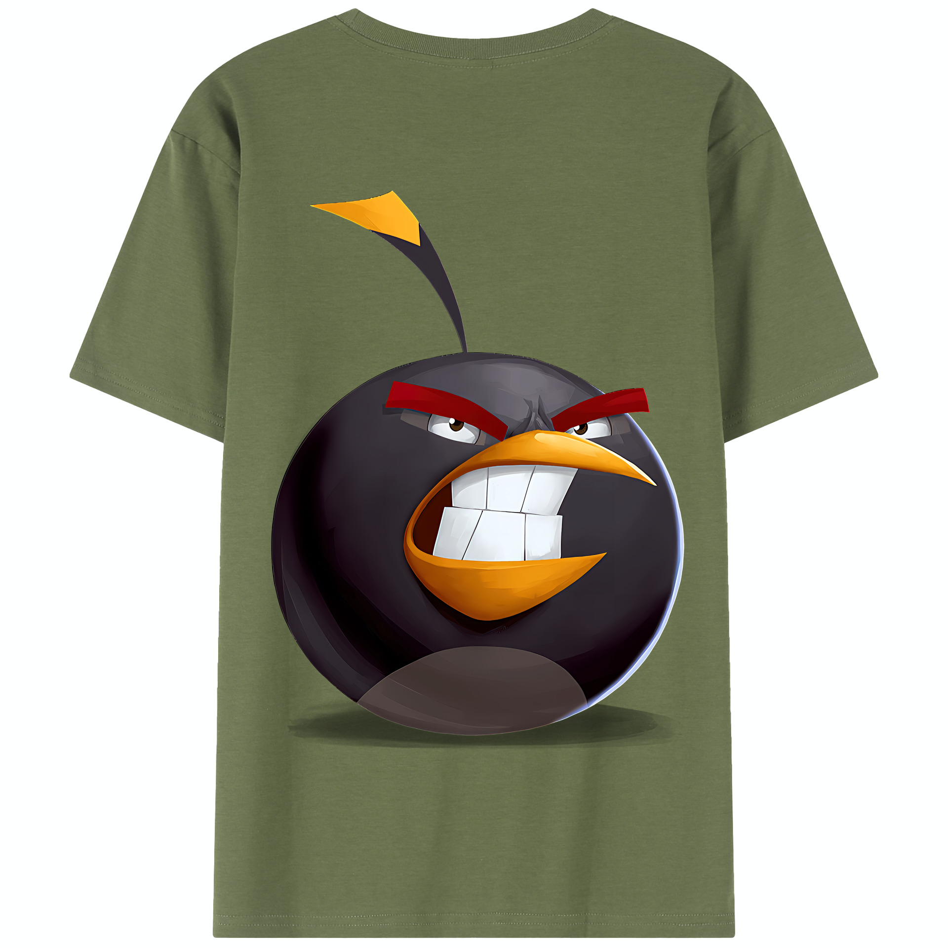 （画像用） Angry Birds アングリーバード 綿100％半袖Tシャツ（背面プリント）
